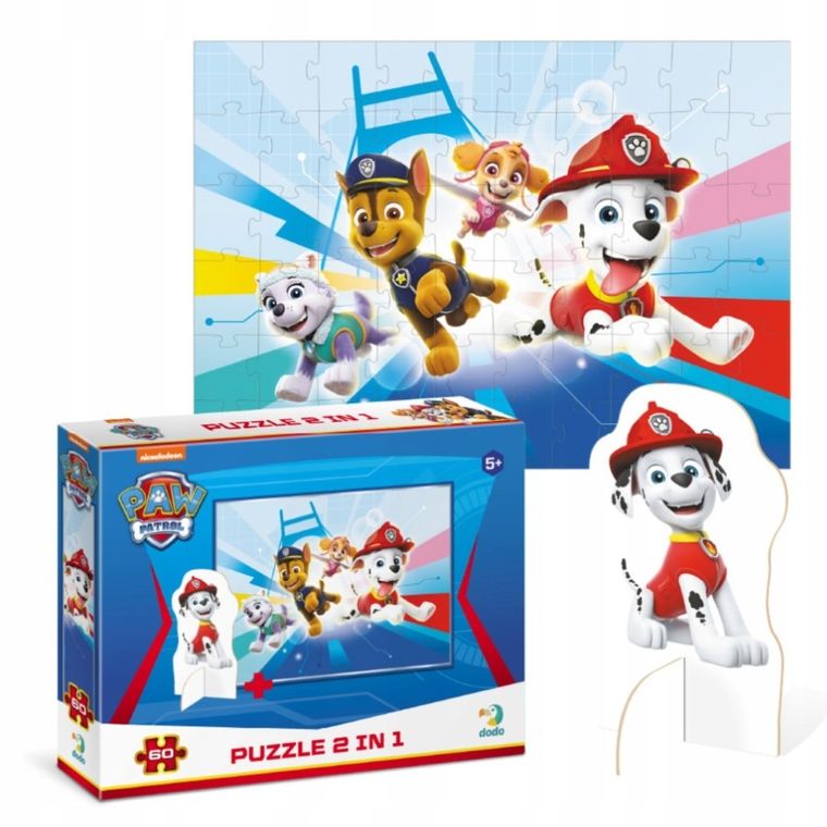Dodo, Psi Patrol, puzzle z figurką, 60 elementów