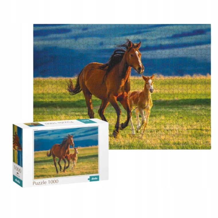 Dodo, Teaching the foal, konie, puzzle, 1000 elementów