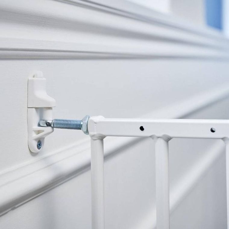 DogSpace, Charlie, bardzo wysoka, przykręcana bramka dla psa, biała, 63.5-107 cm