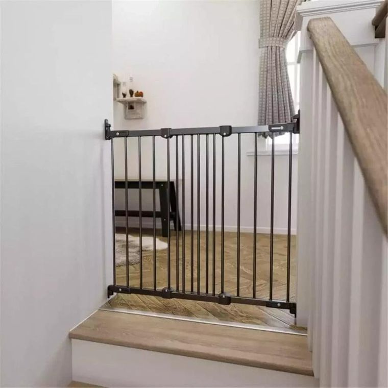 DogSpace, Molly, przykręcana bramka dla psa, czarna, 67-105.5 cm