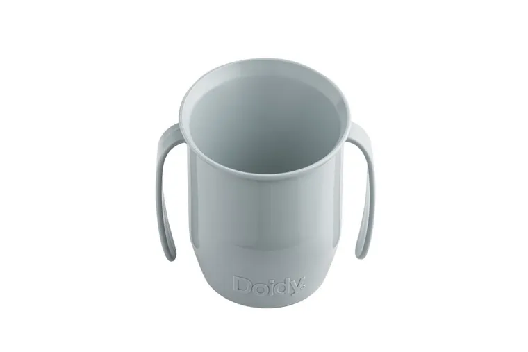 Doidy Cup, niezwykły kubeczek, szary, 3m+