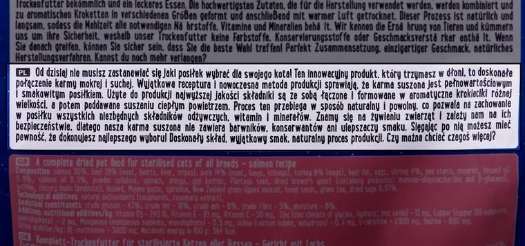 Dolina Noteci, Superfood Sterylised, karma sucha dla kota, łosoś 1 kg
