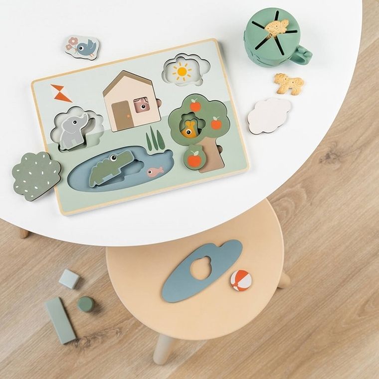 Done by Deer, Deer Friends, drewniane puzzle warstwowe