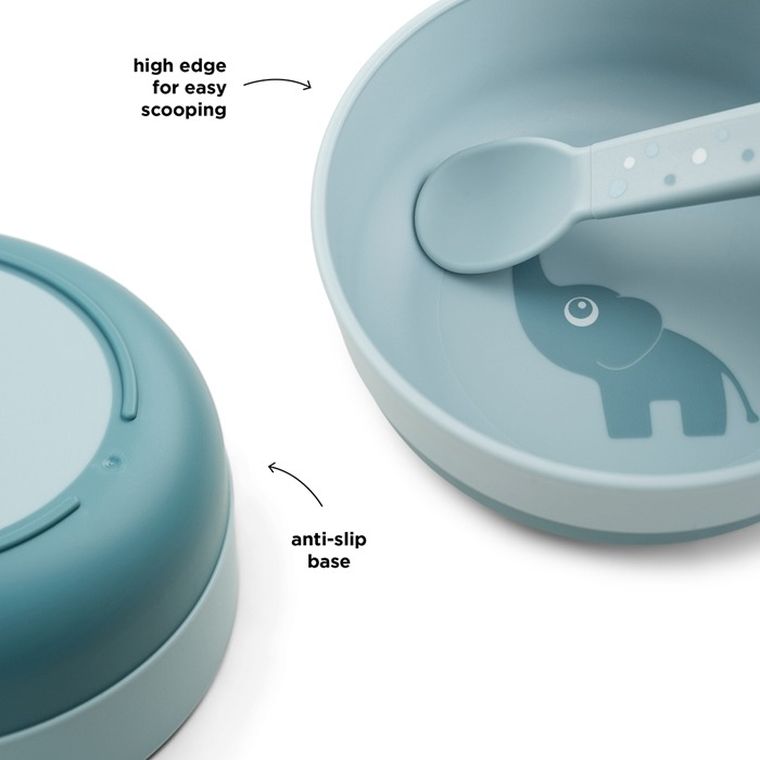 Done By Deer, Foodie, Elphee, miska dla dziecka, blue