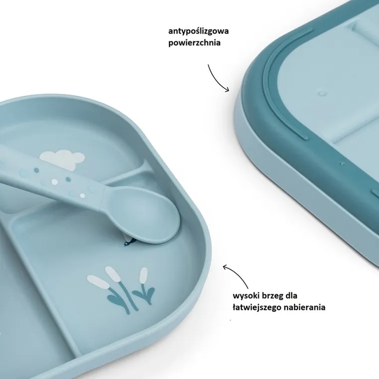 Done by Deer, Foodie, Elphee, talerzyk dzielony, blue