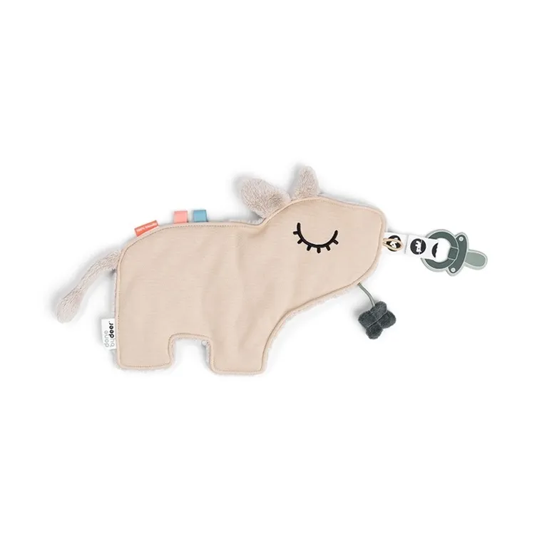 Done By Deer, Krówka Dotti, kocyk przytulanka dla niemowlaka, sand