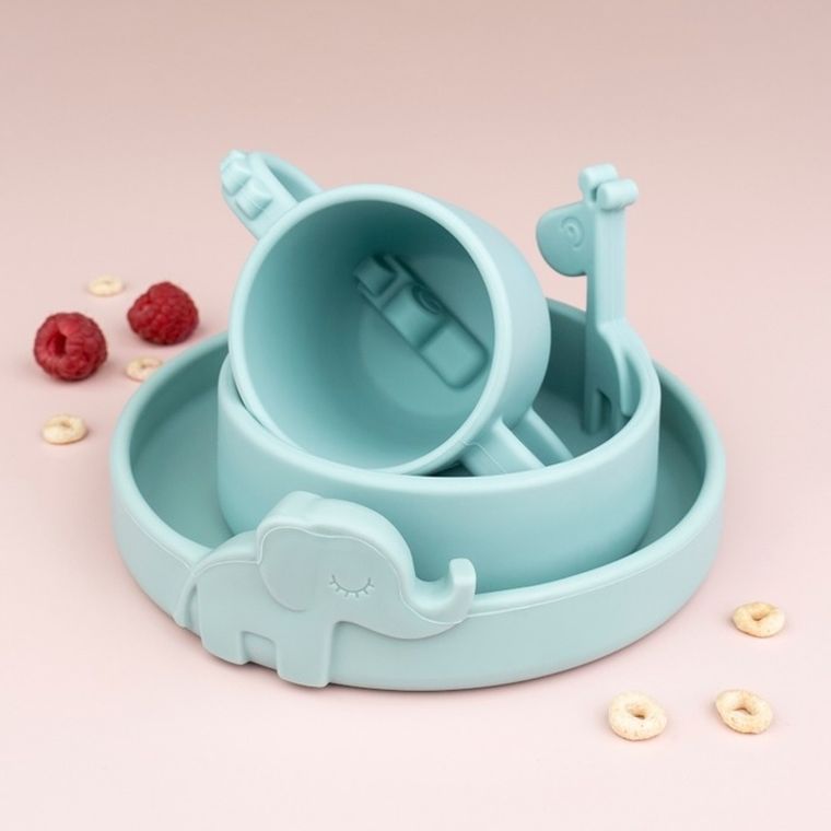 Done by Deer, Peekaboo, Raffi, miseczka silikonowa, blue