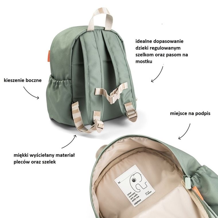 Done By Deer, Playground, plecak dla przedszkolaka, green
