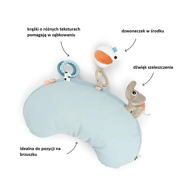 Done by Deer, Playground, poduszka do zabawy na brzuszku, blue