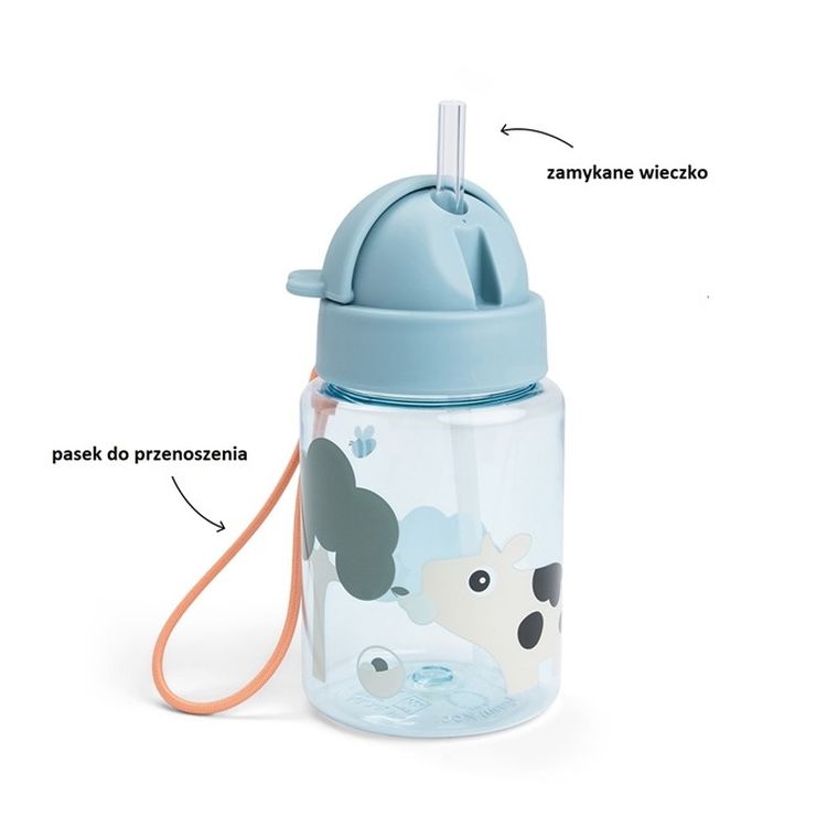 Done by Deer, Tiny Farm, bidon, blue, 280 ml