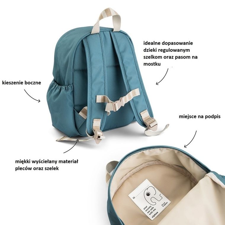 Done By Deer, Tiny Farm, plecak dla przedszkolaka, blue