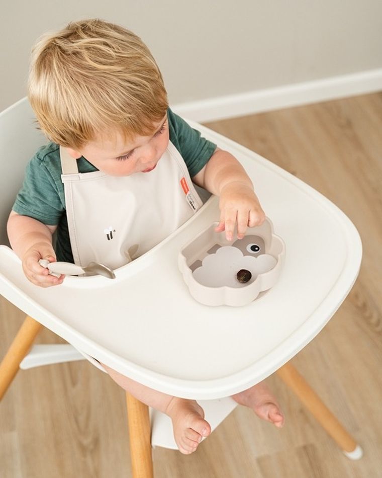 Done by Deer, Tiny Farm, śliniak z kieszonką Pull-over, sand