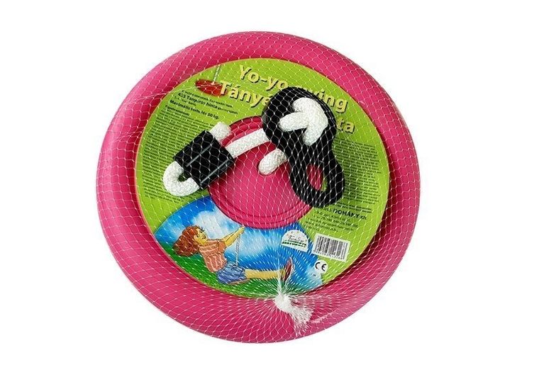 Dorex, okrągła huśtawka ogrodowa, talerz, różowa