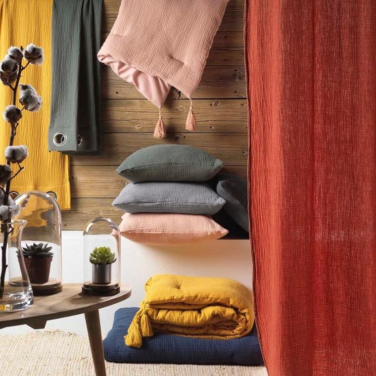 Douceur D'intérieur, Angelia, muślinowe prześcieradło na gumce, 160-200 cm