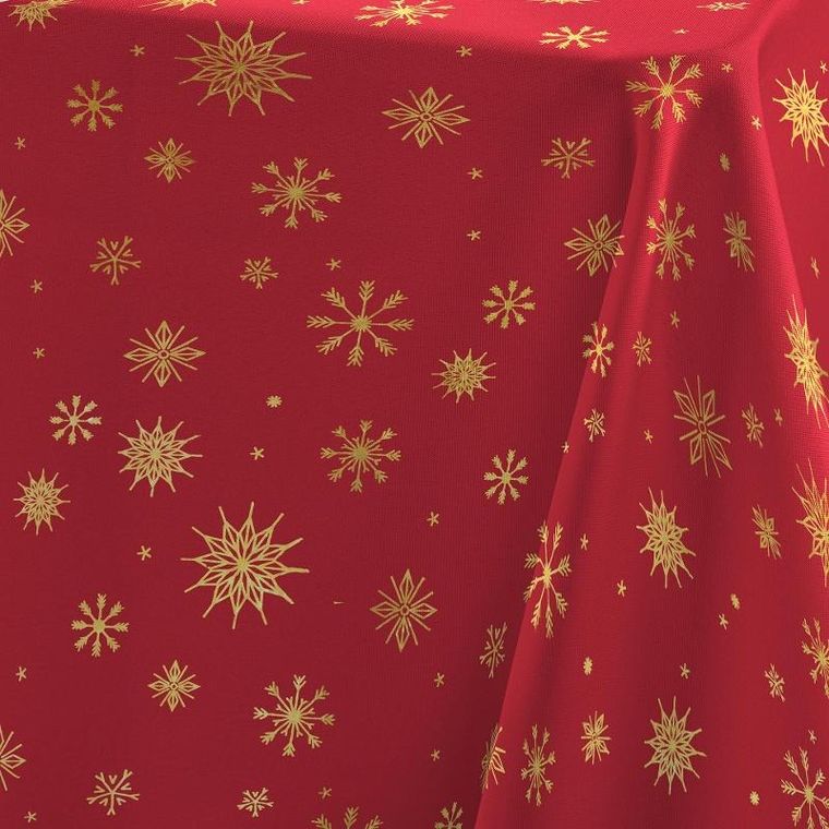 Douceur D'intérieur, Astrelia, obrus prostokątny, złote zdobienie, 140-240 cm