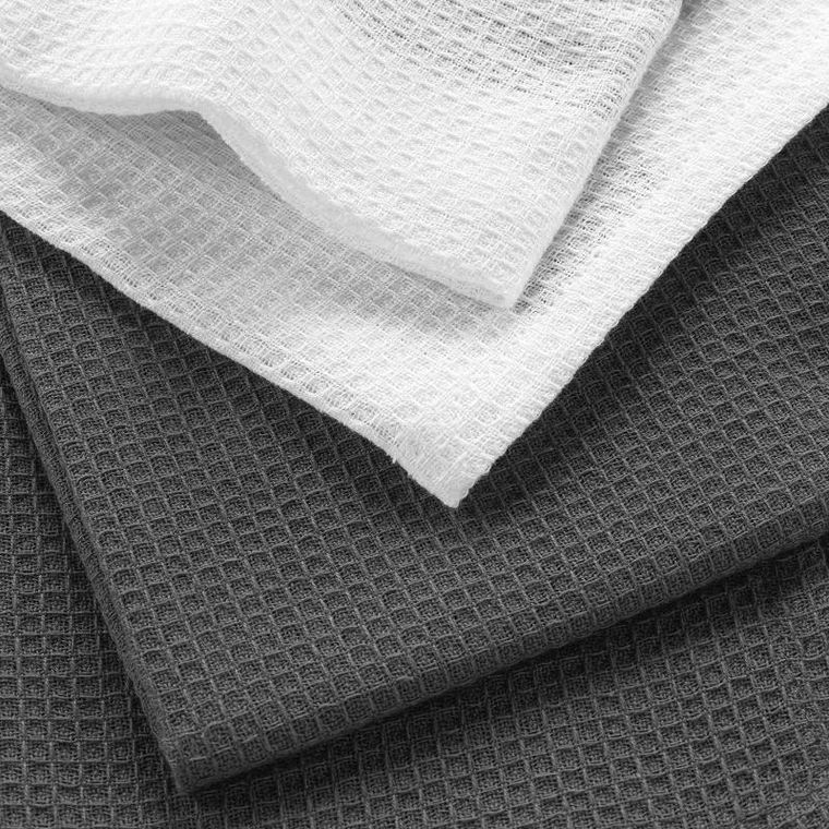 Douceur d'intérieur, bawełniane ręczniki kuchenne, Grand Chef, szare, 2 szt.