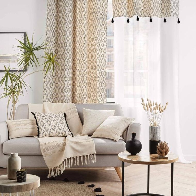 Douceur d'intérieur, dekoracyjna poduszka, Doreline, bawełniana