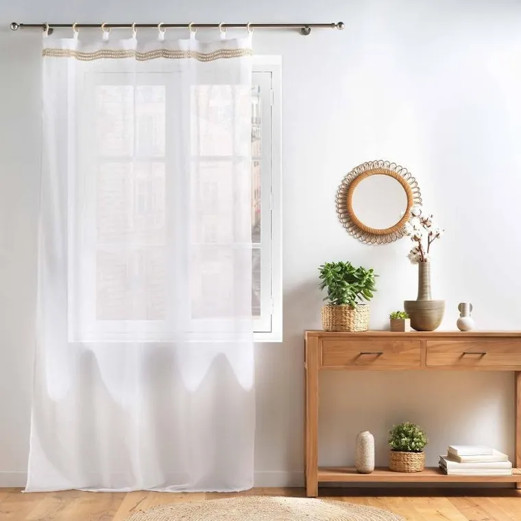 Douceur d'intérieur, firana na drewnianych kółkach, Mileo, 140-240 cm