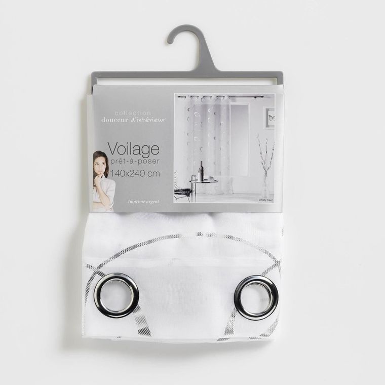 Douceur d'intérieur, firana na przelotkach, Infinity, z połyskiem, 140-240 cm