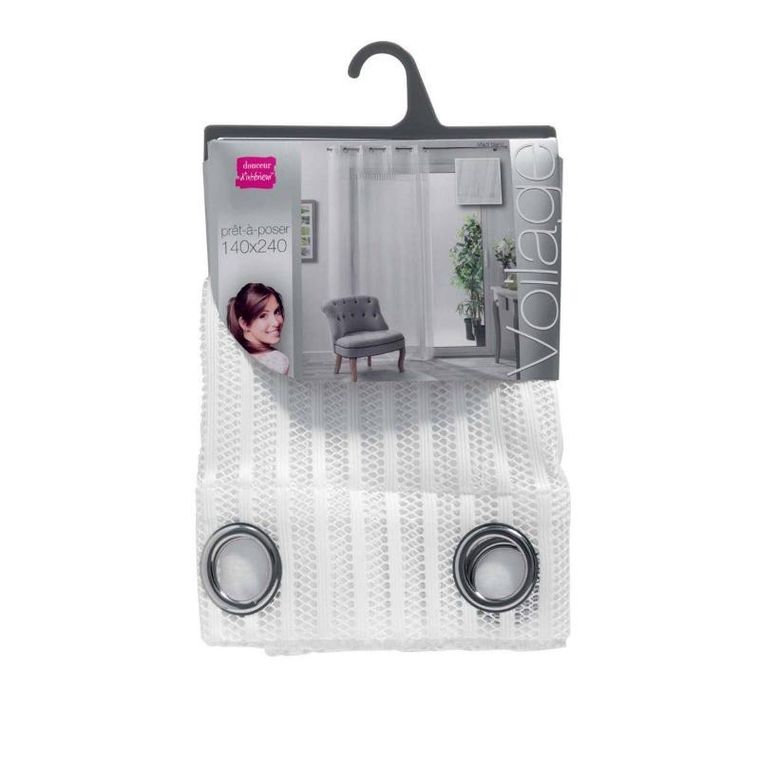 Douceur d'intérieur, firanka do salonu na przelotkach, Madi, nowoczesny dekor, 140-240 cm