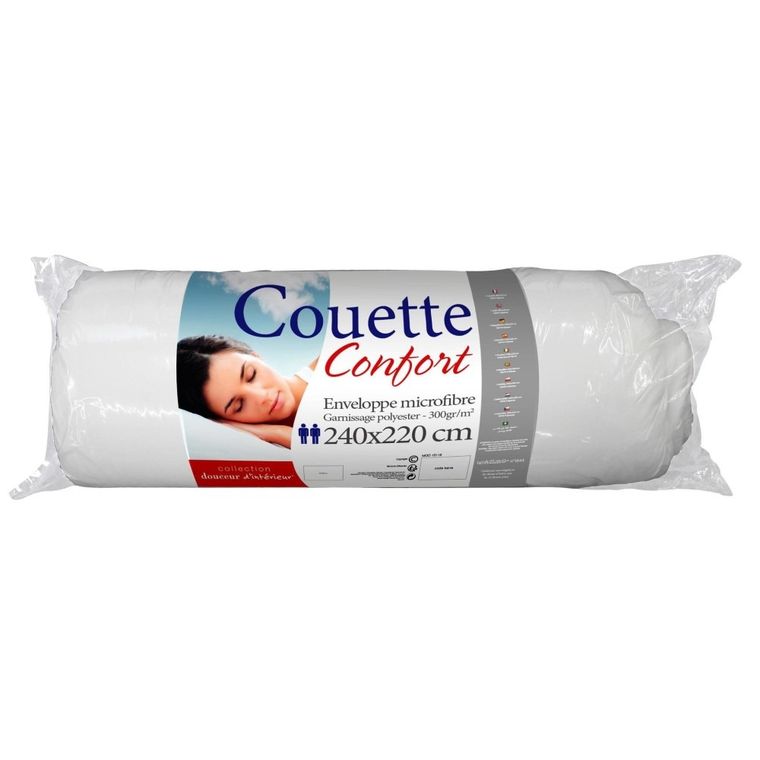 Douceur d'intérieur, kołdra Confort, 220-240 cm, biała