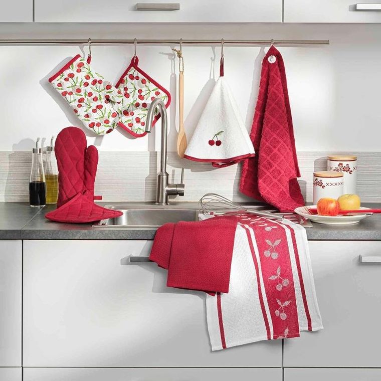 Douceur d'intérieur, komplet ściereczek kuchennych, 50-70 cm, Cerisette