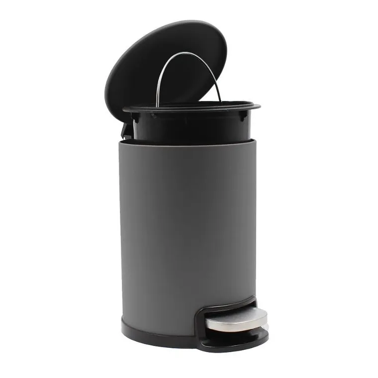 Douceur d'intérieur, łazienkowy kosz na śmieci z cichym domykaniem, 3 l, metaline