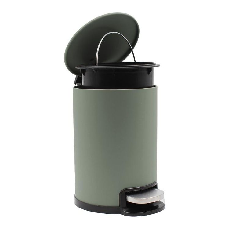 Douceur d'intérieur, łazienkowy kosz na śmieci z cichym domykaniem, 3 l, metaline