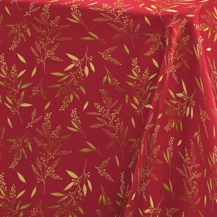 Douceur D'intérieur, Naelle, obrus ze złotym wzorem, 140-240 cm