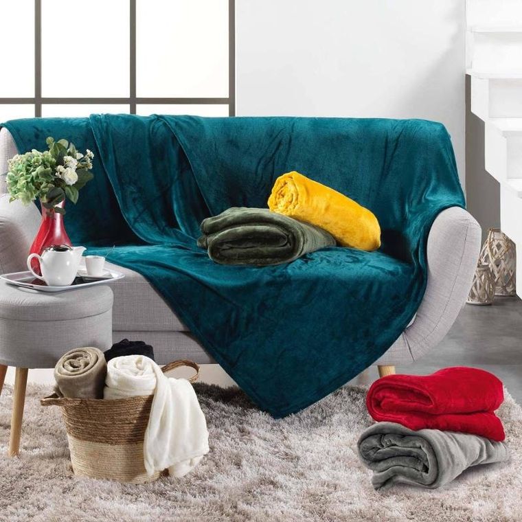 Douceur d'intérieur, narzuta flanelowa, Flanou, 125-150 cm