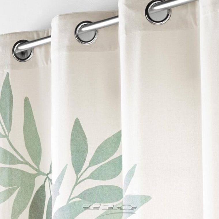 Douceur D'intérieur, Nympa, zasłona z drukowanym motywem liści, 140-260 cm