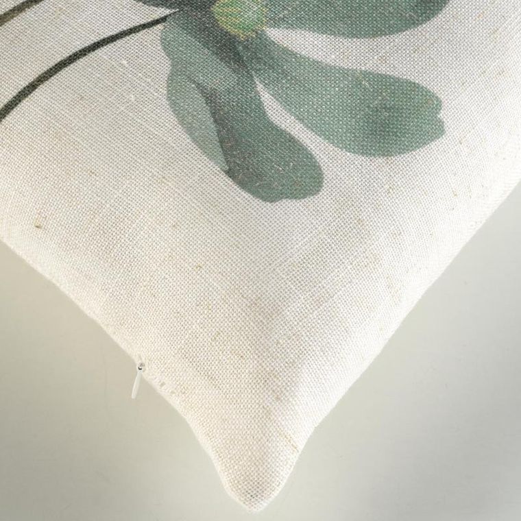 Douceur d'intérieur, Palmiflore, poduszka dekoracyjna z efektem lnu, 45-45 cm