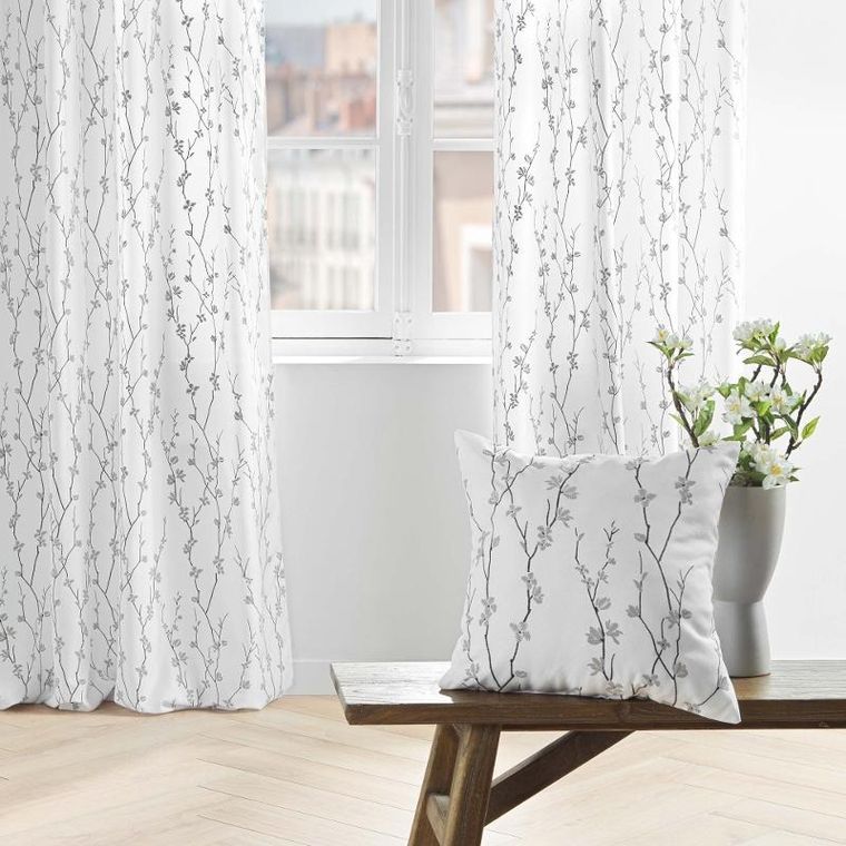 Douceur d'intérieur, poduszka dekoracyjna, Sakura, gałązka wiśni, 45-45 cm