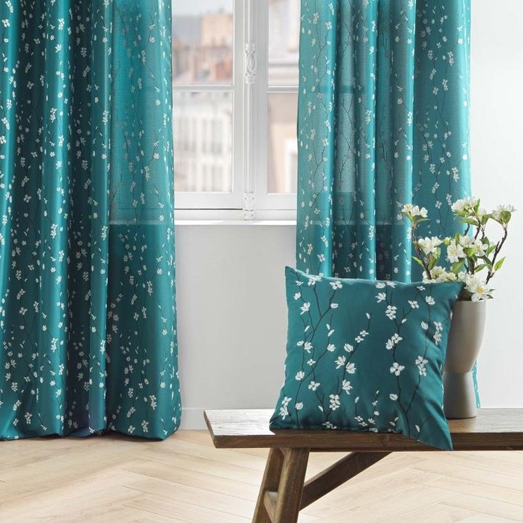 Douceur d'intérieur, poduszka dekoracyjna, Sakura, gałązka wiśni, 45-45 cm