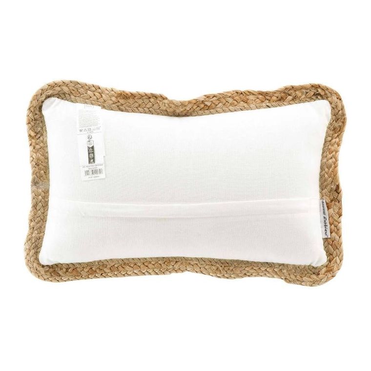 Douceur d'intérieur, poduszka dekoracyjna z jutową lamówką, 30-50 cm