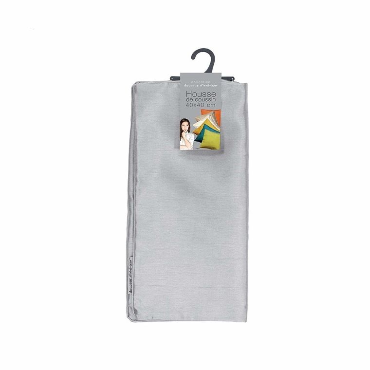 Douceur d'intérieur, poszewka na poduszkę, 40-40 cm, Shana, gładka, biała