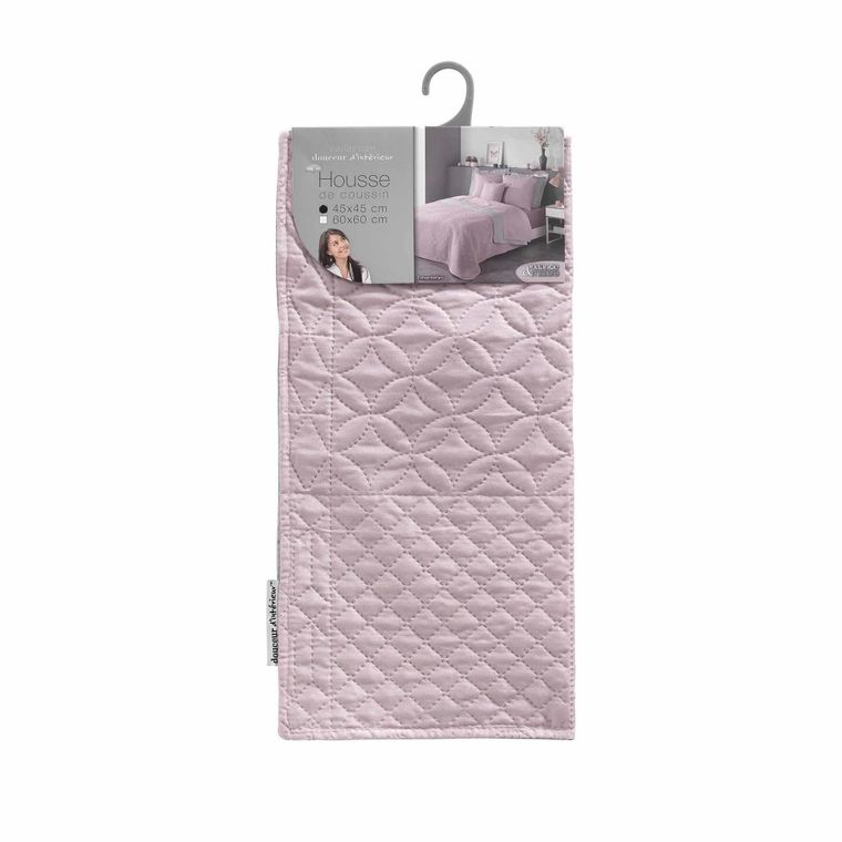 Douceur d'intérieur, poszewka na poduszkę, 45-45 cm, Cottage, różowa