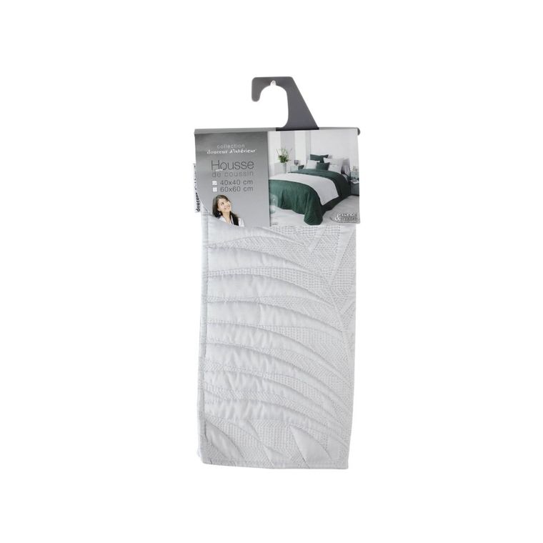 Douceur d'intérieur, poszewka na poduszkę, Alesia, szara, 40-40 cm