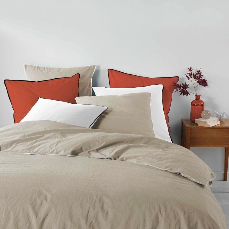 Douceur d'intérieur, prześcieradło na gumce, Linette, 160-200 cm, bawełna