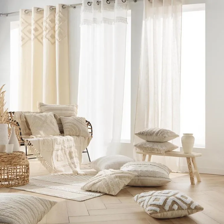 Douceur d'intérieur, tuftowana narzuta z frędzlami, 125-150 cm, Inca