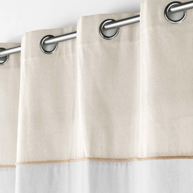 Douceur d'intérieur, zasłona na przelotkach z jutowym dekorem, Janara, 140-240 cm