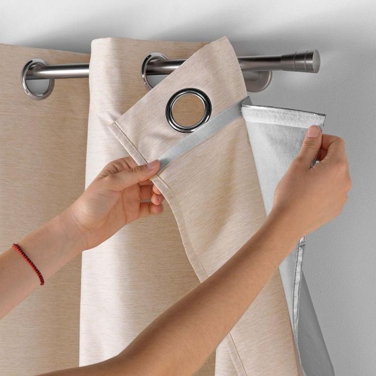 Douceur d'intérieur, zasłona na przelotkach z warstwą zaciemniającą, dwuwarstwowa, 140-260 cm