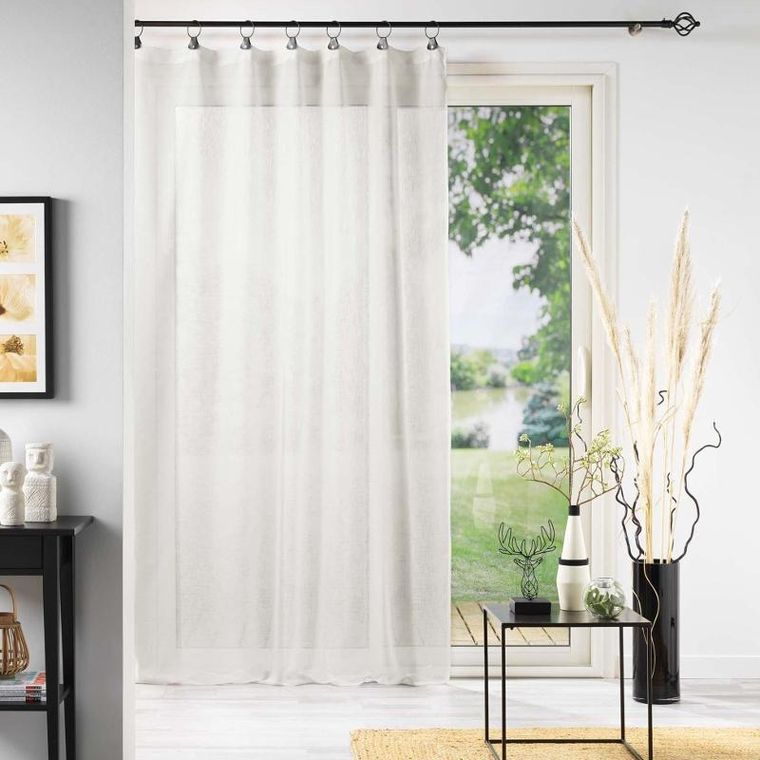 Douceur d'intérieur, zasłona siateczkowa, Linka, na metalowych przelotkach, 140-240 cm