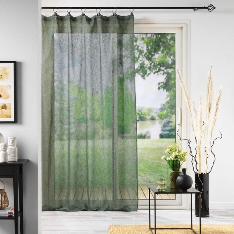 Douceur d'intérieur, zasłona siateczkowa, Linka, na metalowych przelotkach, 140-240 cm