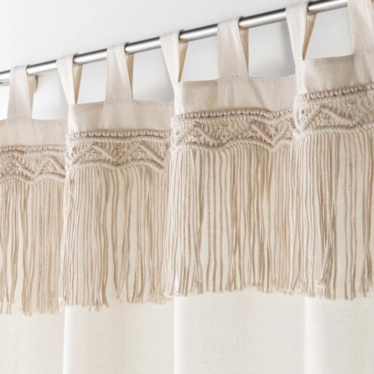 Douceur d'intérieur, zasłona z motywem makramy, Samya, 140-240 cm