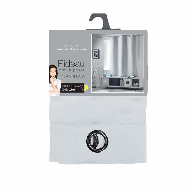 Douceur d'intérieur, zasłona zaciemniająca, Occult, 140-180 cm, biała