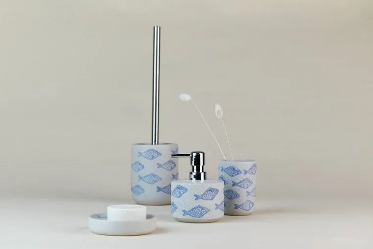 Dozownik na mydło, ceramiczny, aquamarin