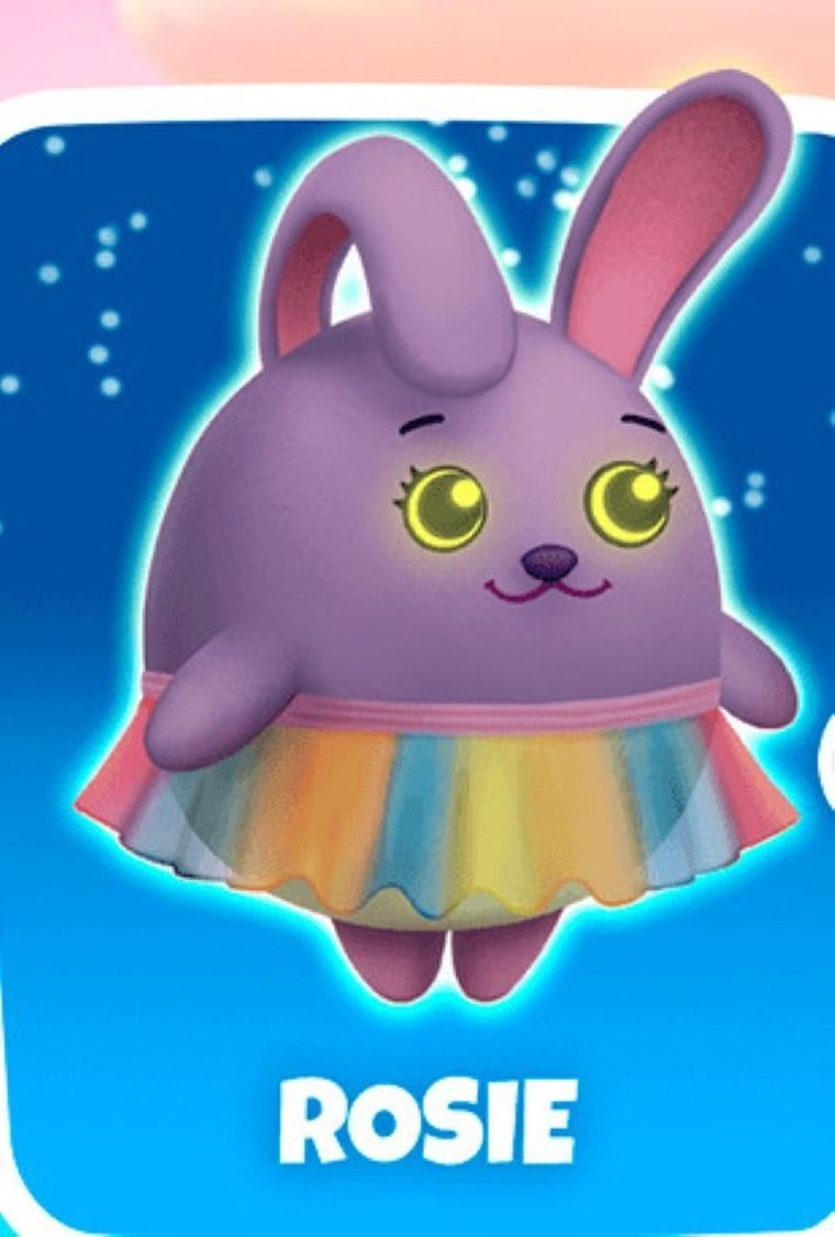 Dream Beams, Królik Rosie, maskotka świecąca w ciemności, 18 cm