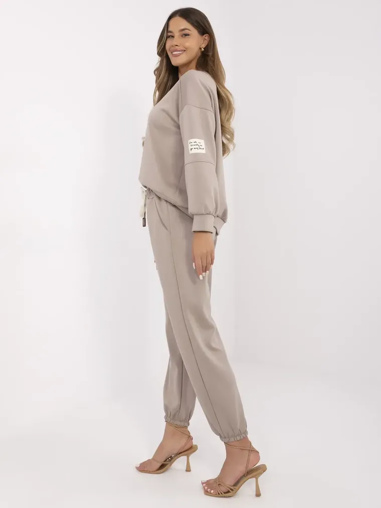 Dres damski, beżowy, Italy Moda