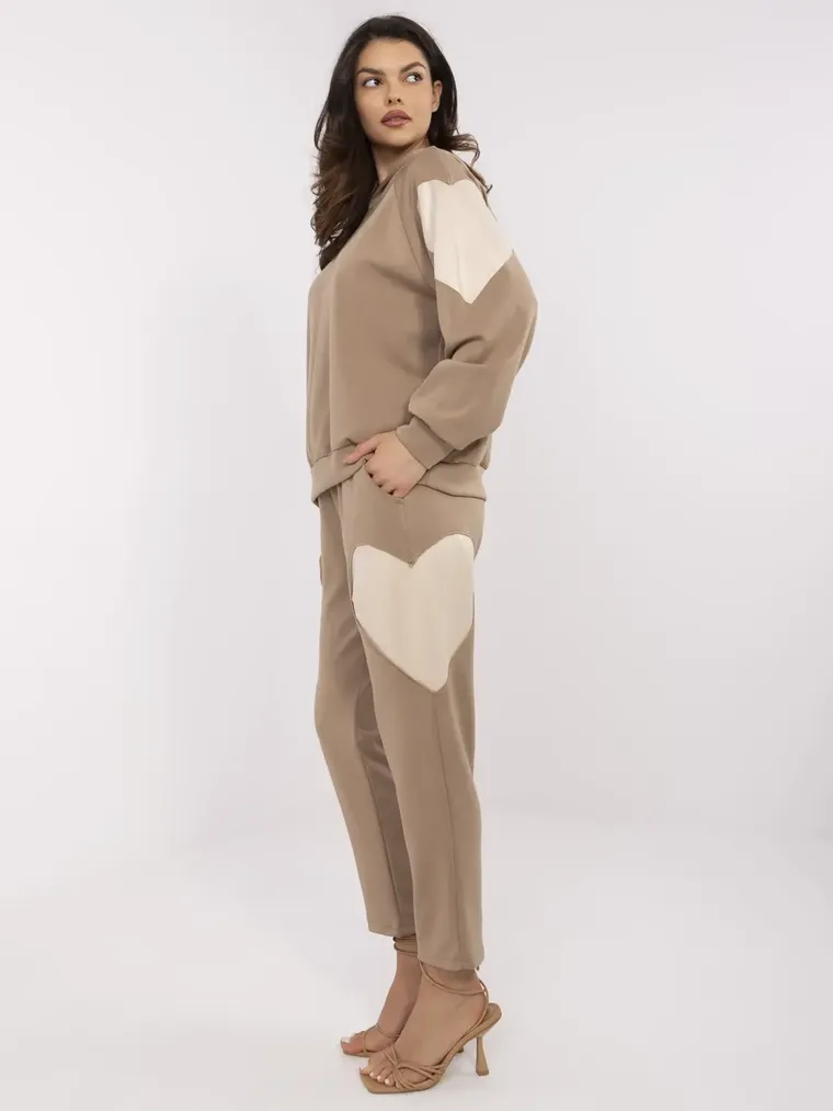 Dres damski, beżowy, Italy Moda
